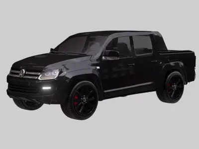 Volkswagen Amarok v6 black 3D model