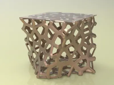 Parametric Table Design Grasshopper Rhino 3ds Download 3D model 3D model