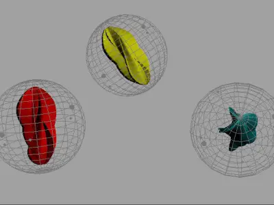Marble balls Low-poly 3D model