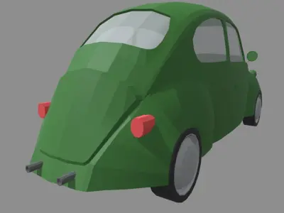Low Poly Classic Car 01 Low-poly 3D model