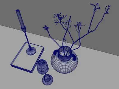 Decoration Set Branch 3D model