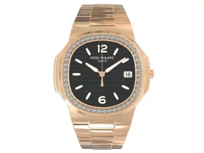 Patek Philippe Nautilus Ladies Watch Low-poly 3D model