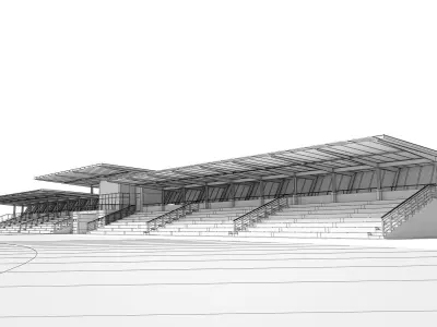 Football Stadium court 3D model