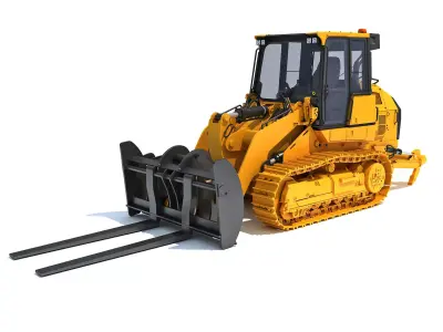 Tracked Dozer Bulldozer 3D model