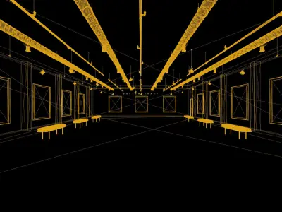 Art Gallery 005 UE4 3D model