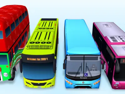3D Bus pack 3D model