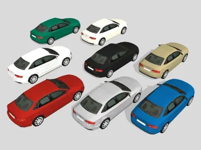 Audi A4 Low-poly 3D model