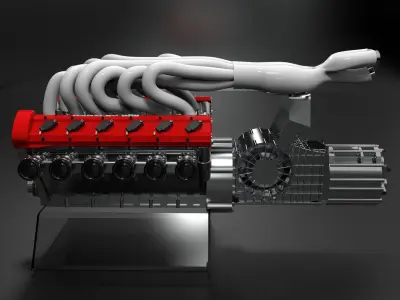nilu27 engine 3D print model