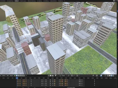 Audi RS5 driving in City Scene 3D model