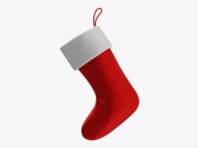 Gift Christmas stocking 01 3D model