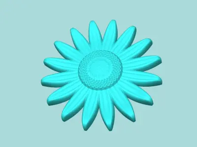 Sunflower 03 - Silicone Mold Maker - Template 3D print model