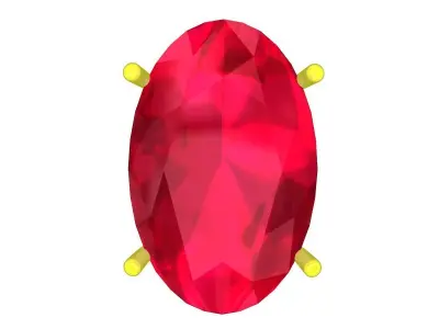 A7236 Big Oval Diamond Women Fashion Ring 3D Model 3D print model