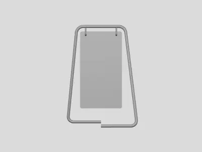 Basic Board Hanger - Geometry Only No Textures No Materials 3D model