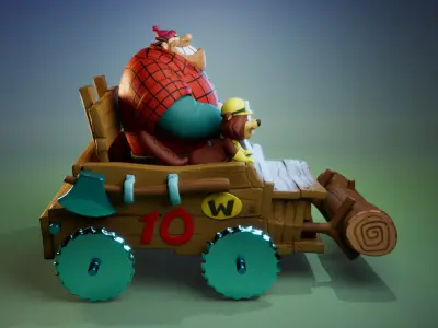 Rufus Ruffcut and Sawtooth - The Buzzwagon 3D print model