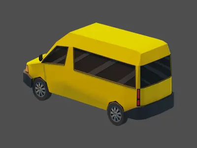 Van Low Poly Low-poly 3D model