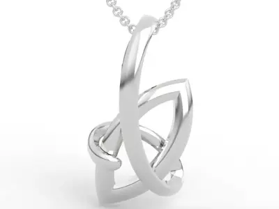 Exclusive Abstract Art Pendant 3D print model