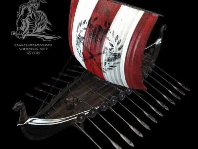 AVE Scandinavian vikings set 3D model