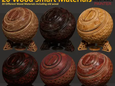 20 Wood Smart Materials - Vol1   Texture