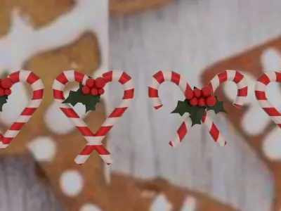 Christmas Candies Pack Low-poly 3D model