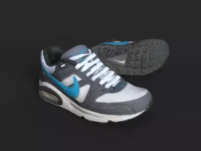 Pair of Worn Sneakers Low-poly 3D model