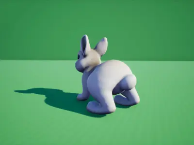 Bunny rabbit Low-poly 3D model