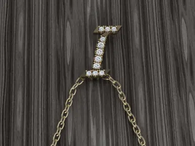 Jewelry Alphabet Pendant I 3D print model