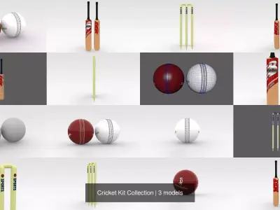 Cricket Kit Collection 3D Model Pack