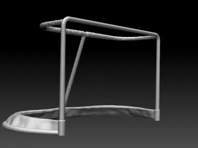 Hockey goal net split and assemble for 3d printing 3D print model