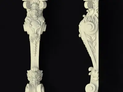 Carved column capital 3D model get