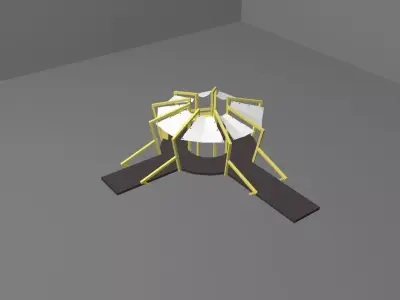 Modern wood Pavilion concept 3D model