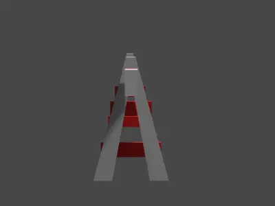 Jersey A - frame barricade Traffic Cone and Delineator Free low-poly 3D model