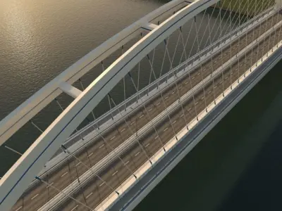 Arched bridge  3D model