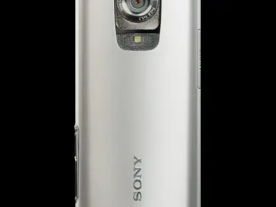 Sony MHS-TS55 Bloggie Live Silver pocket camcorder Low-poly 3D model