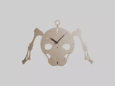 Skeleton Wall Clock model 3D model