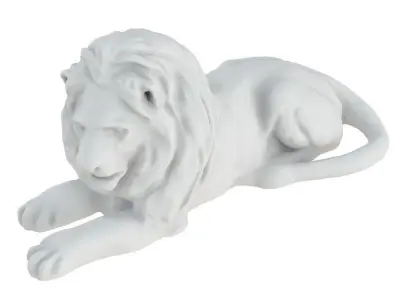 Park Lion Sculpture 3D model
