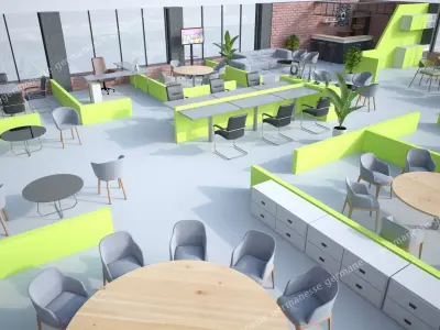 Office 3D Layout Plan 3D model