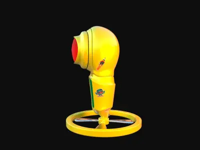 Futuristic Traffic Light Low-poly 3D model