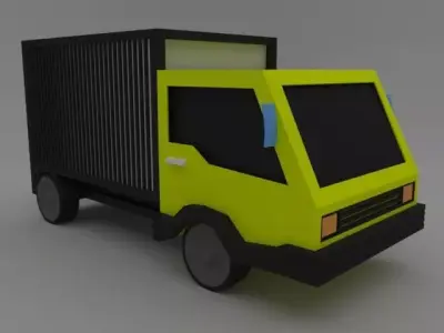 Low-Poly Truck delivery 3D model
