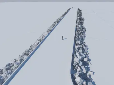 Breakwater 3D -A- Stones 3D model