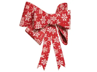 Christmas Bow Ribbon 07 Low-poly 3D model