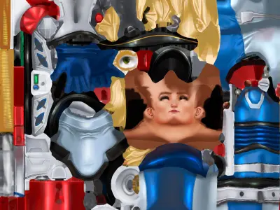 Astro Sarah Hand painted  Free low-poly 3D model