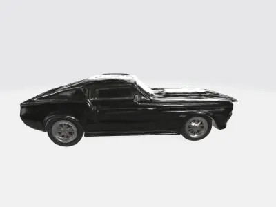 3d Black Muscle Car High Poly 3D model