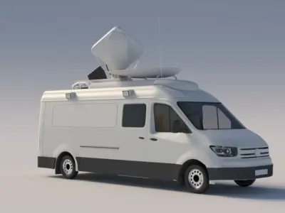 car tv van 3D model