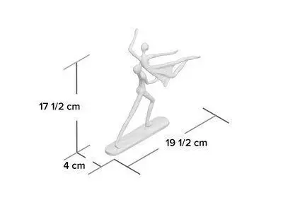 Bull Mocha Dancing Couple in Lift Candra Figurine 3D model