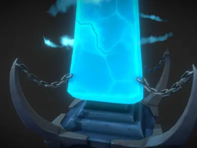 Stylized Crystal Obelisk Low-poly 3D model