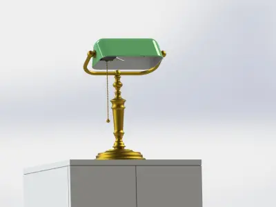 Classic Bankers Lamp Model A 3D model