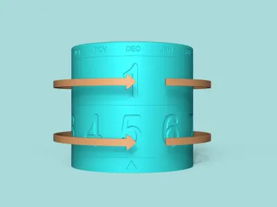Calendar Vase - Spinning - Plant Pot - Home Decor 3D print model