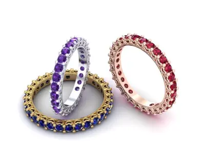 Eternity Ring Harts 04 ct 3D print model