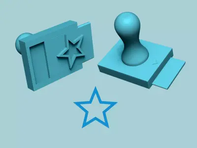Stamp 03 - Star - Fondant Decoration Maker Toy 3D print model