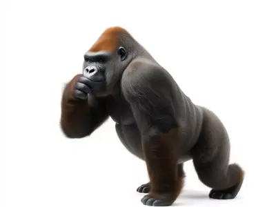 Realistic Gorilla model pack Low-poly 3D model